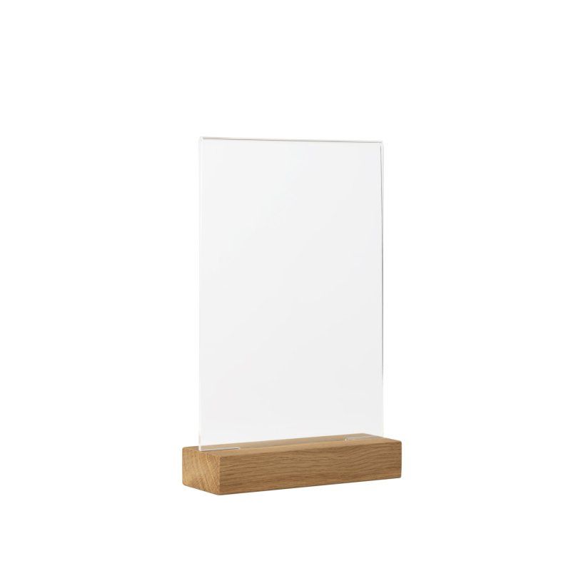 Europel 356310 support de panneau et stand d'information A5 Acrylique, Chêne Transparent, Bois