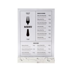 EUROPEL Porte-visuel, A4 portrait, polystone, blanc