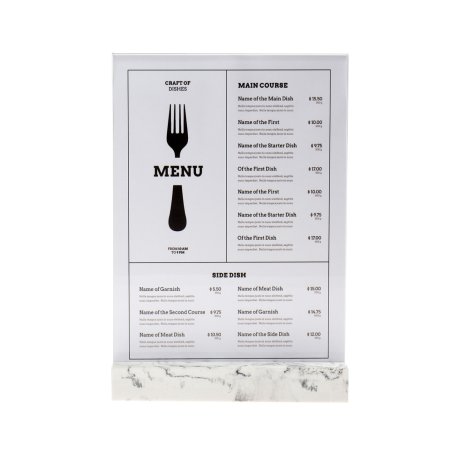 Europel Sign holder A4 Polystone white