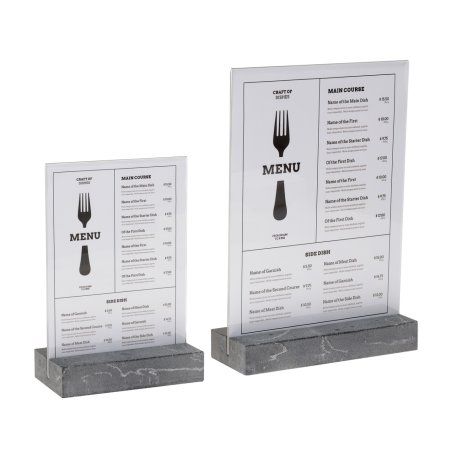 Europel 351023 support de panneau et stand d'information A5 Acrylique, Polystone Anthracite, Transparent