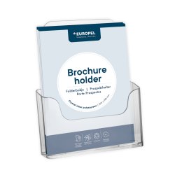 EUROPEL Porte-brochures, A4 paysage, transparent
