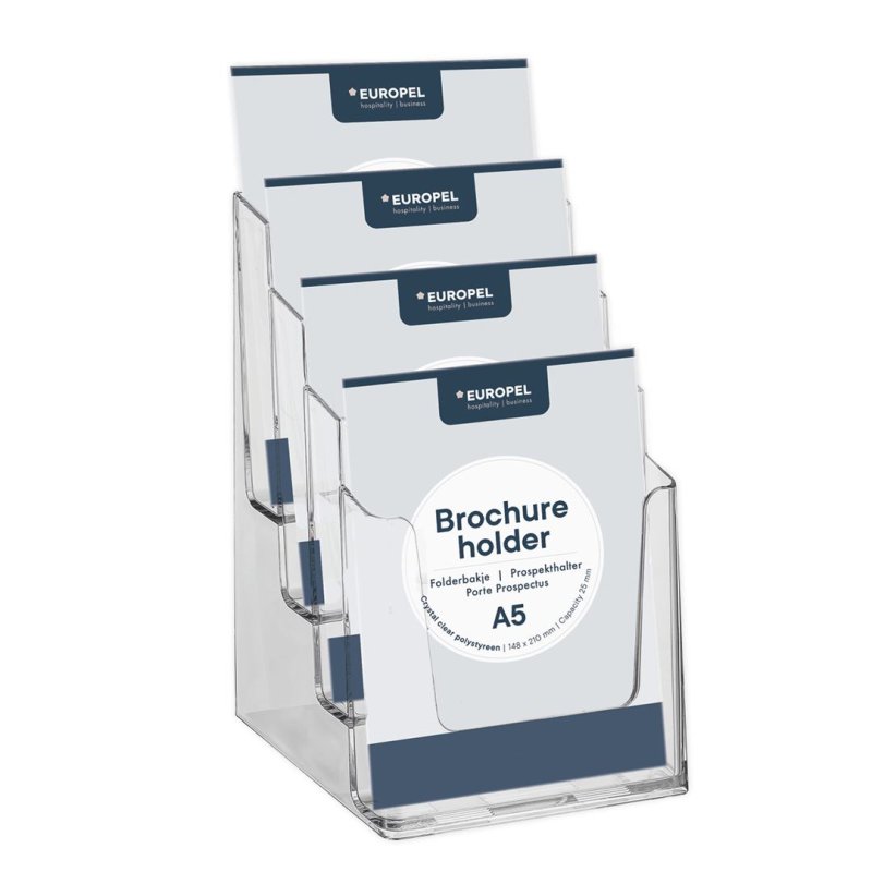 Europel 350100 bac de rangement de bureau Polystyrène Transparent