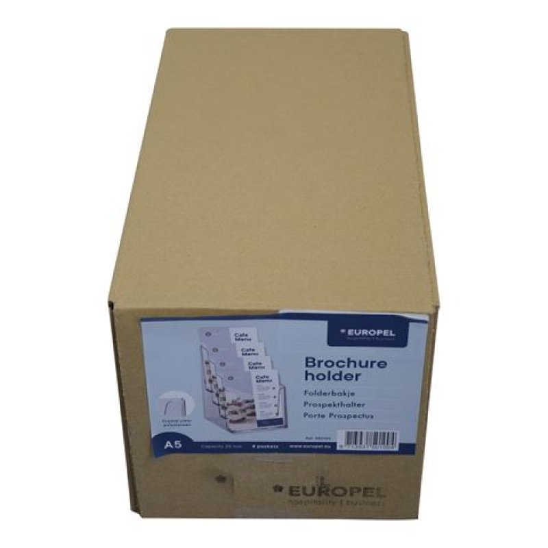 EUROPEL Porte-brochures, A5 portrait, transparent