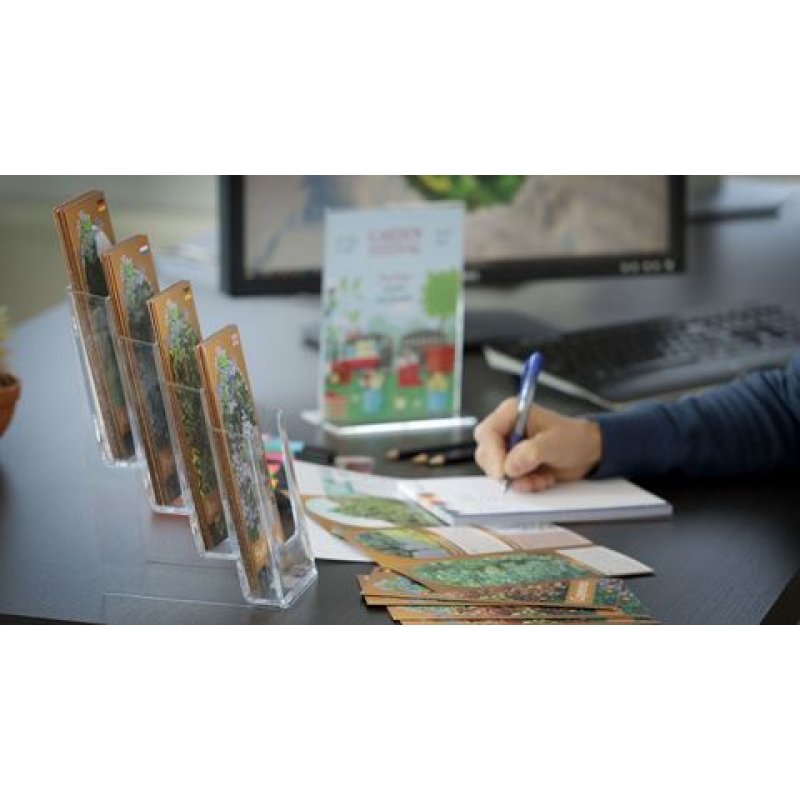 EUROPEL Porte-brochures, 1/3 A4 portrait, transparent