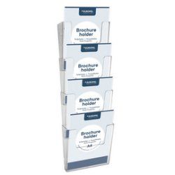 Europel Wall Brochure holder 4xA4 portrait connectable
