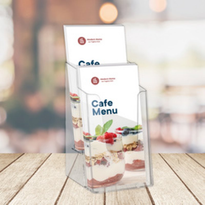 EUROPEL Porte-brochures, 1/3 A4 portrait, transparent