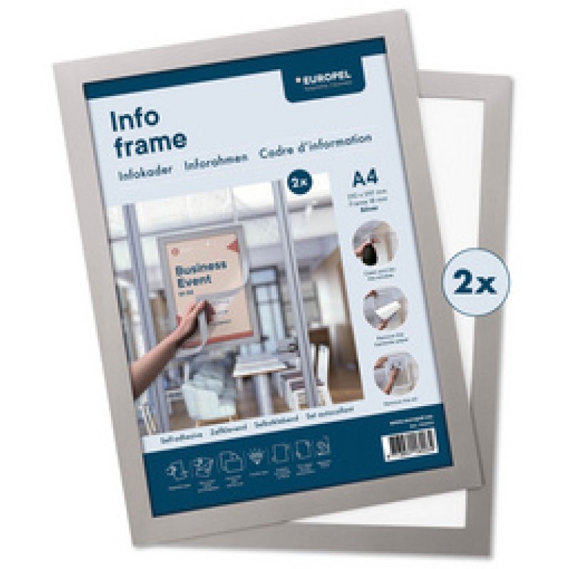 EUROPEL Cadre magnétique INFO FRAME, A4, rouge