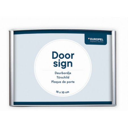 EUROPEL Plaque de porte, 150 x 150 mm, argent