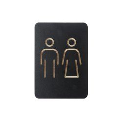 EUROPEL Pictogramme "WC hommes & femmes", noir