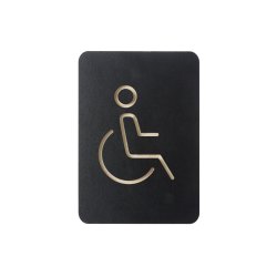 EUROPEL Pictogramme "WC handicapés", noir