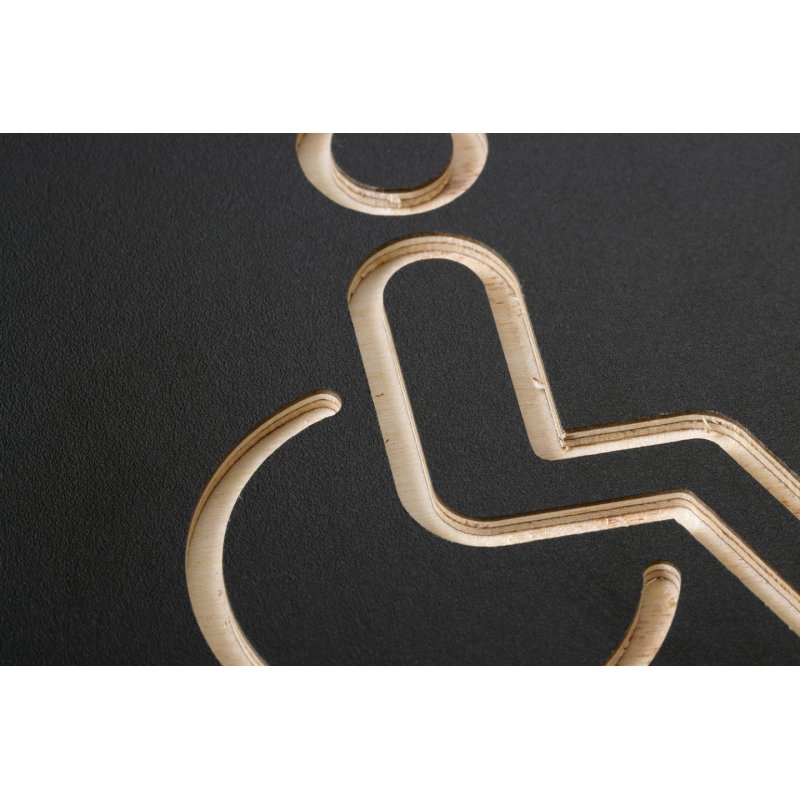 Europel 421037 pictogram Rectangle Black Wood