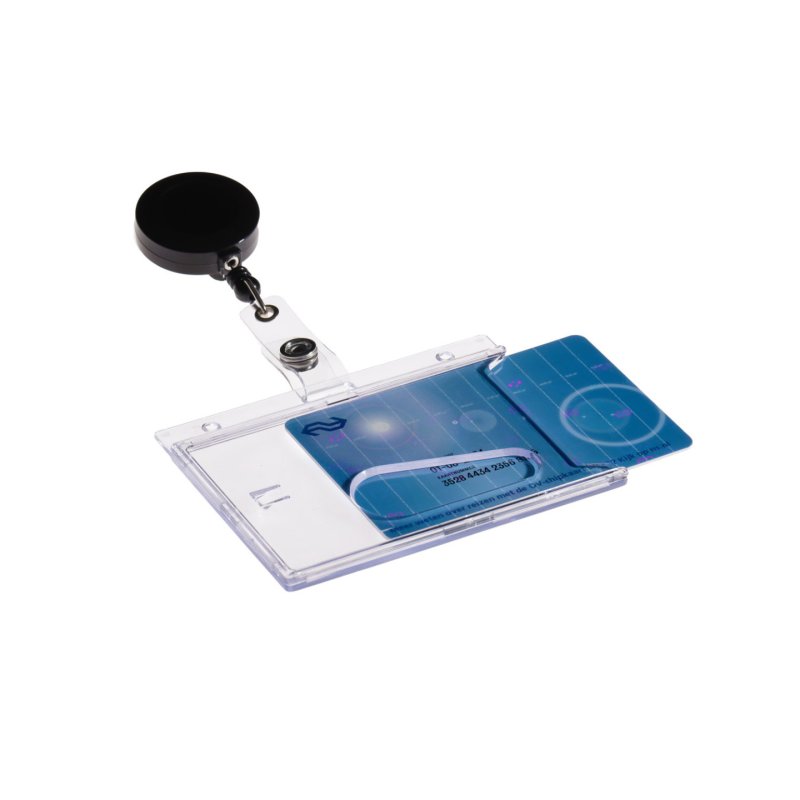 Europel Cardholder closed 54x85mm with badge reel 10 pieces