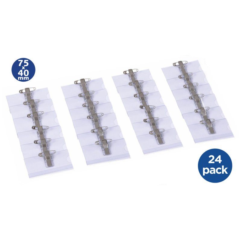 Europel 121260 badge et porte-badges Porte-badge Polyvinyl chloride (PVC) 24 pièce(s)