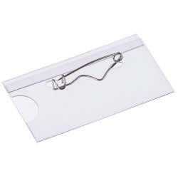 EUROPEL Porte-nom, avec épingle ondulée, 60 x 40 mm