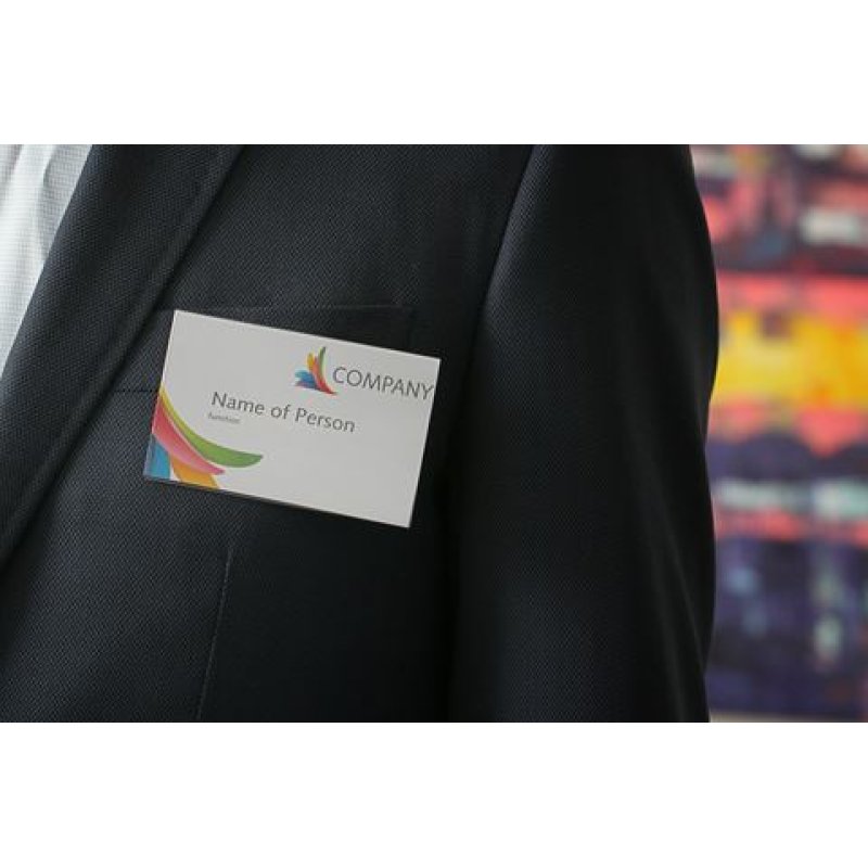 EUROPEL Porte-nom, avec épingle ondulée, 90 x 60 mm