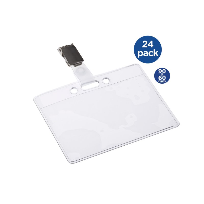 EUROPEL Porte-nom, ouvert en haut, avec clip, 60 x 90 mm