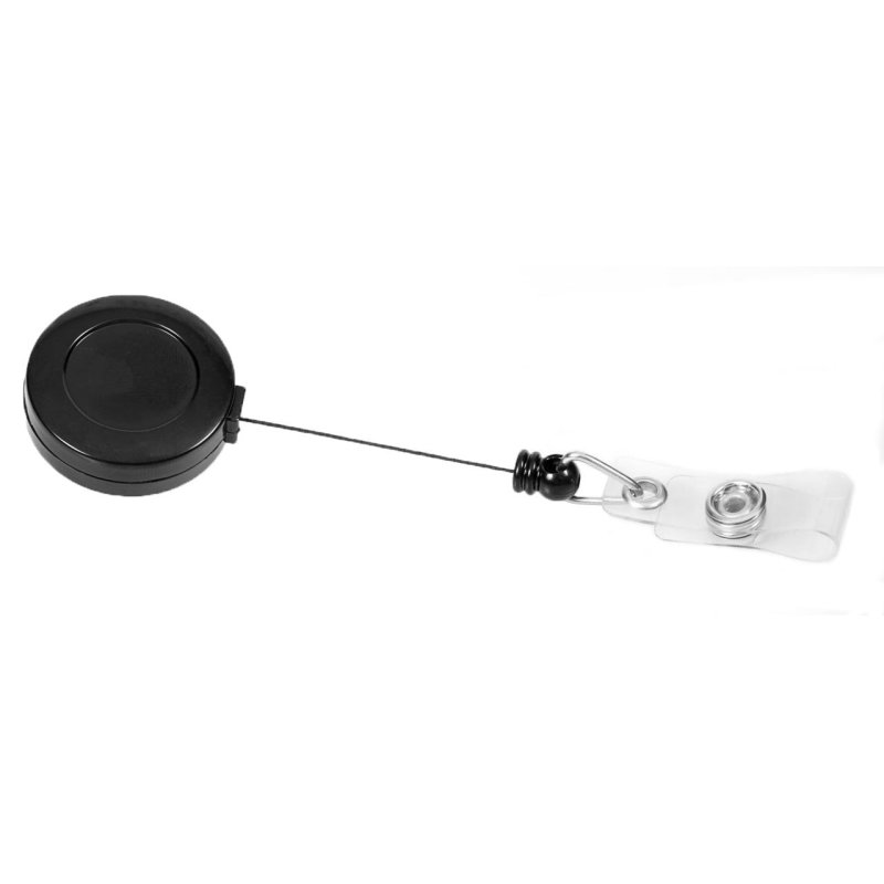 Europel Badge reel with strip black/10 pieces