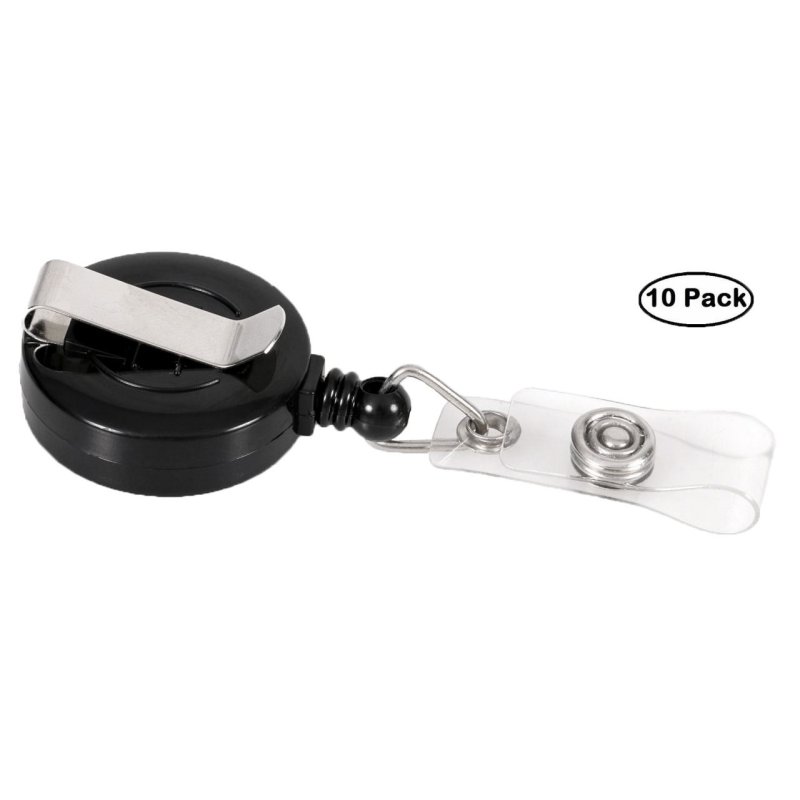 Europel 121281 Accessoire de porte-badge Porte-badge avec enrouleur Noir 10 pièce(s)