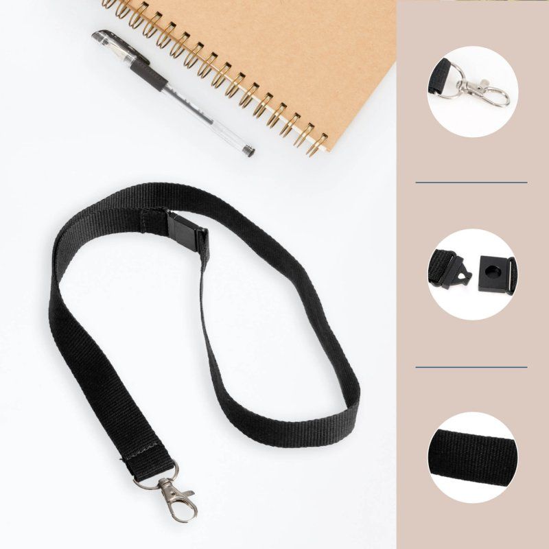 Europel 121275 Accessoire de porte-badge Porte-badge avec cordon Noir 10 pièce(s)