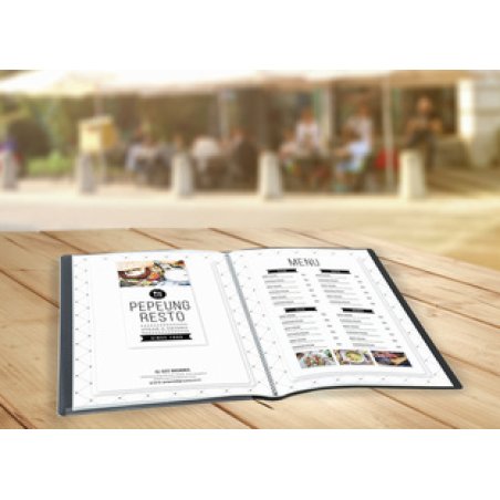 EUROPEL Protège-documents, A5, 20 pochettes, noir