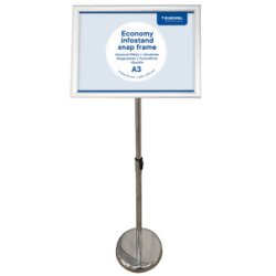 EUROPEL Porte-affiche sur pied ECONOMY cadre, A3, argent