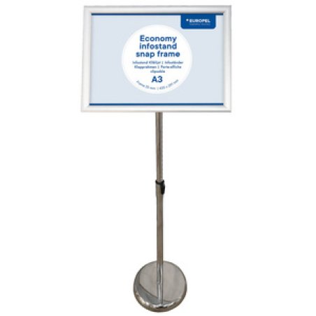 EUROPEL Porte-affiche sur pied ECONOMY cadre, A3, argent