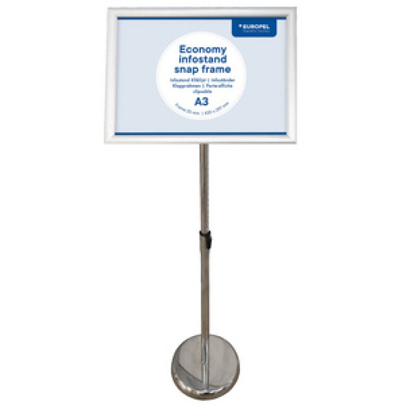 EUROPEL Porte-affiche sur pied ECONOMY cadre, A3, noir