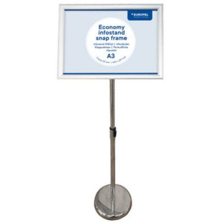 EUROPEL Porte-affiche sur pied ECONOMY cadre, A4, noir