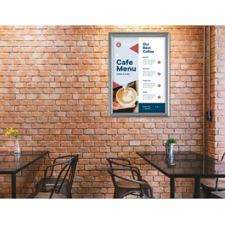 EUROPEL Cadre porte-affiche, A4, 25 mm, argent