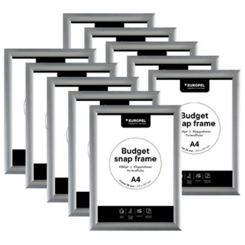 EUROPEL Cadre porte-affiche, A4, 25 mm, argent