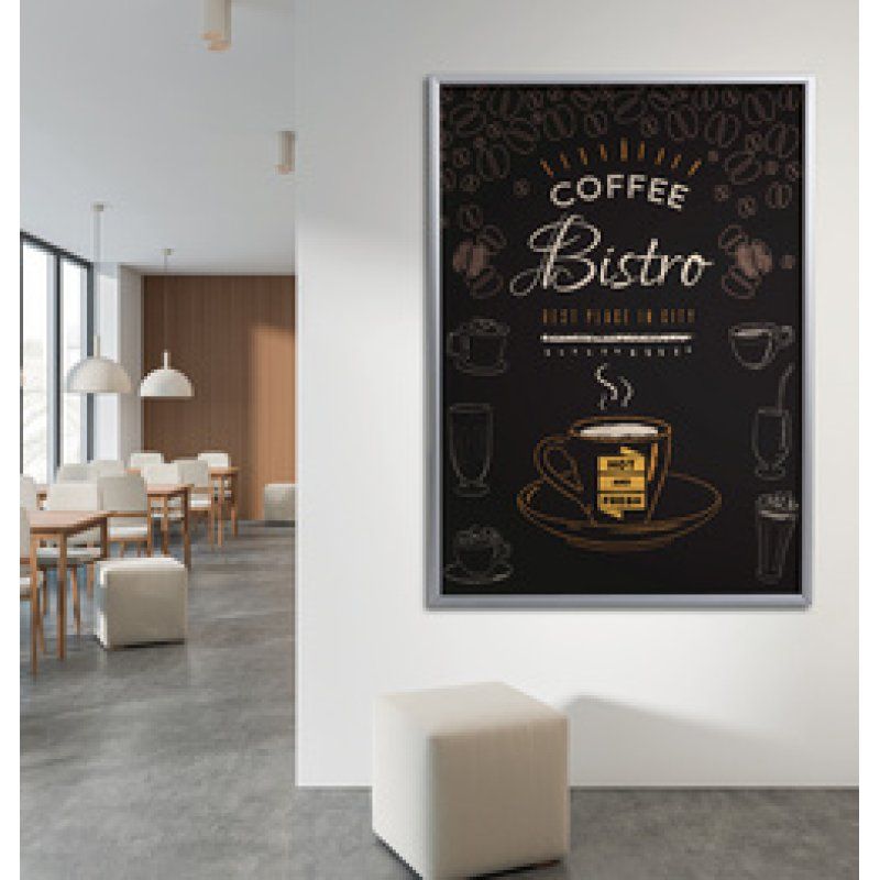 EUROPEL Cadre porte-affiche economy, A0, 25 mm, argent