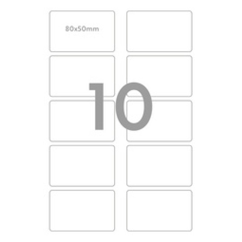 rillprint Étiquette porte-nom, 80 x 50 mm, blanc