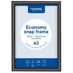 EUROPEL Cadre porte-affiche Economy, A5, 25 mm, noir