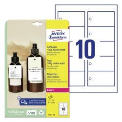 AVERY Zweckform Etiquette américaine, carton, 185 g/m2