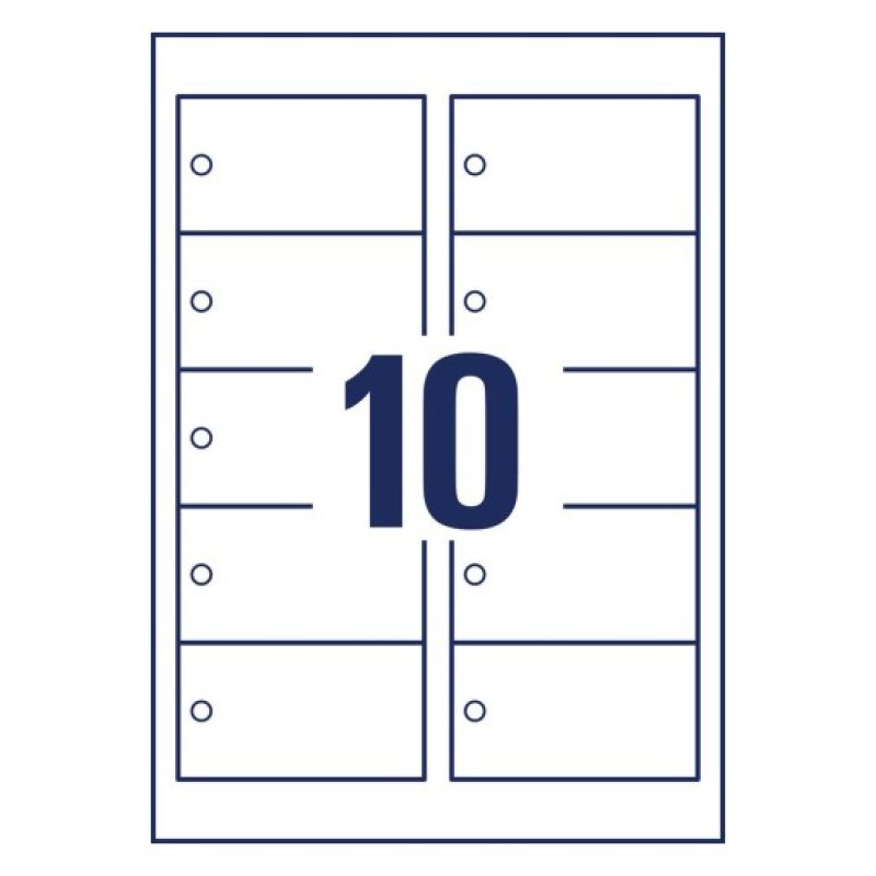 Avery Tags Blanc Imprimante d'étiquette non-adhésive