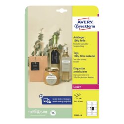 AVERY Zweckform Etiquette américaine, film, mat, blanc