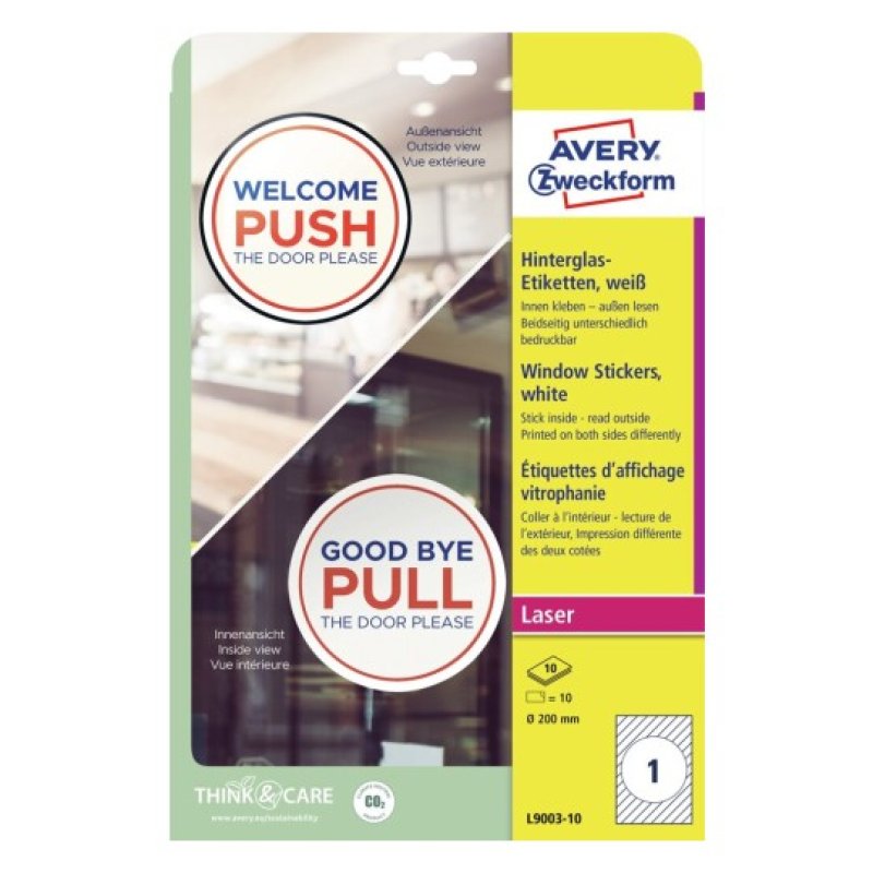 Avery L9003-10 étiquette à imprimer Blanc Imprimante d'étiquette adhésive