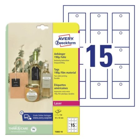 Avery Tags Imprimante d'étiquette adhésive