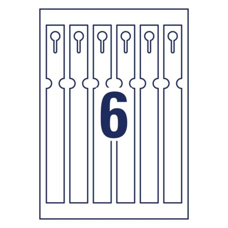 Avery T3008-10 étiquette non-adhésive 60 pièce(s) Blanc Rectangle