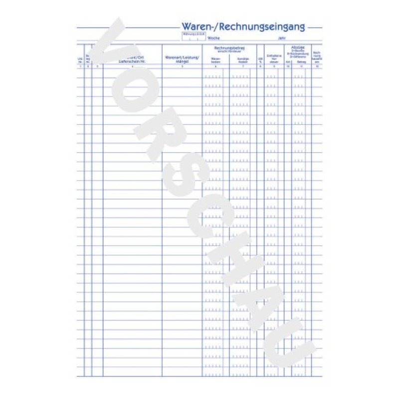 AVERY Zweckform Formularbuch "Waren-/Rechnungseingangsbuch"