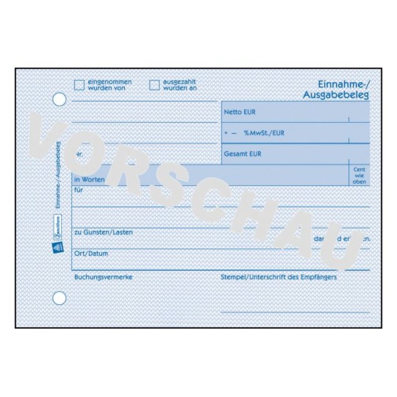 Avery 1205 livre d'administration Bleu, Blanc