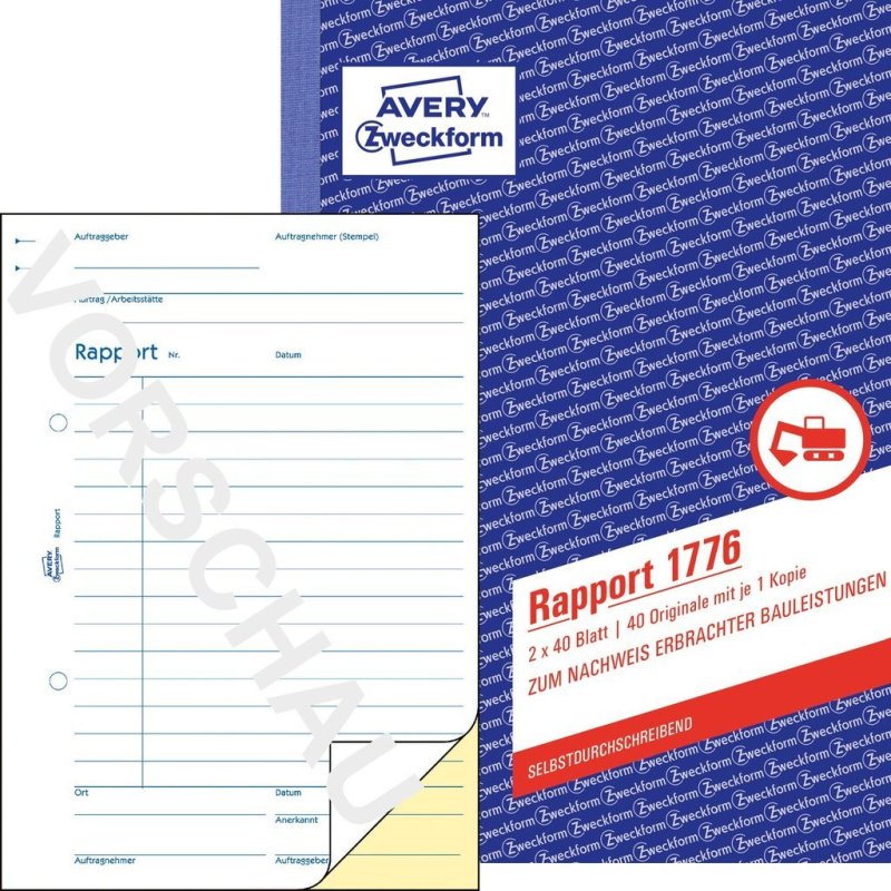 Avery 1776 accounting form/book A5 40 pages