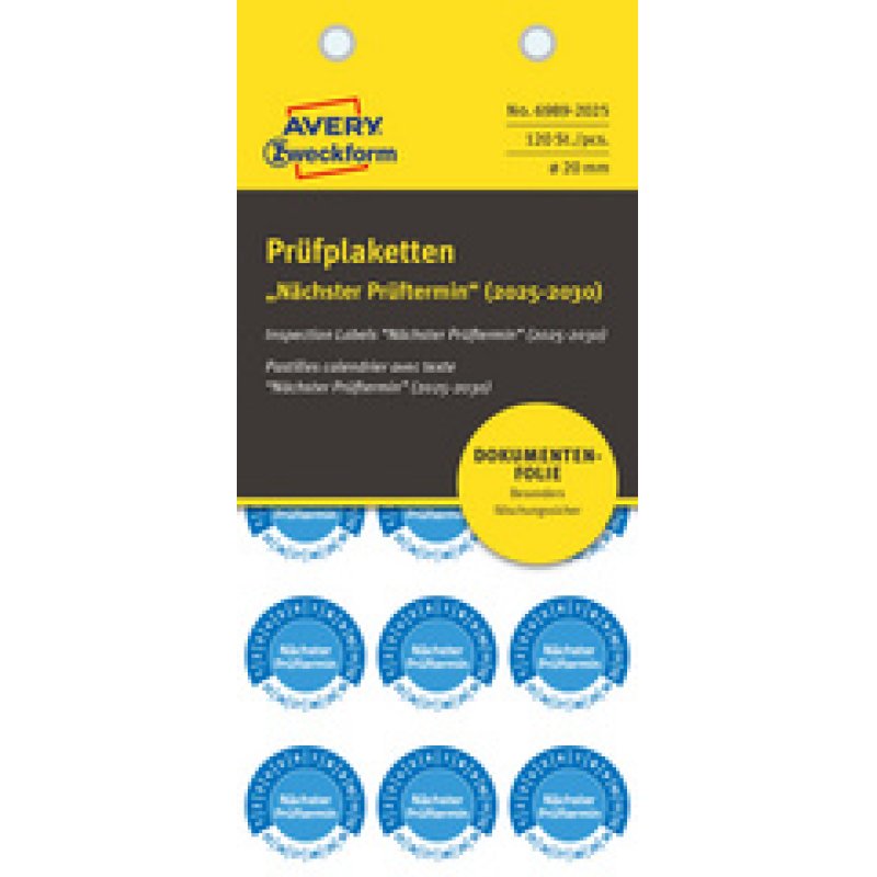 AVERY Zweckform Prüfplaketten "Nächster Prüftermin", 2025-30