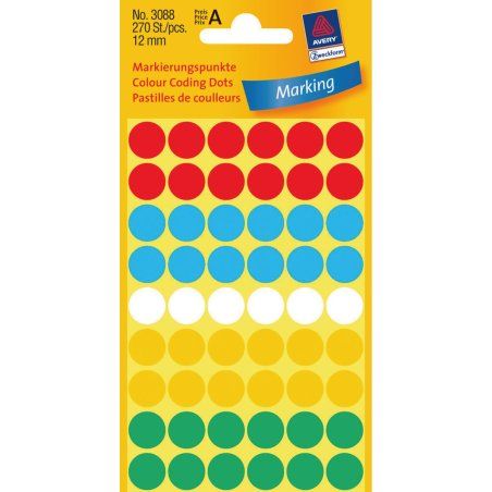Avery Colour Coding Dots, Assorted Colours