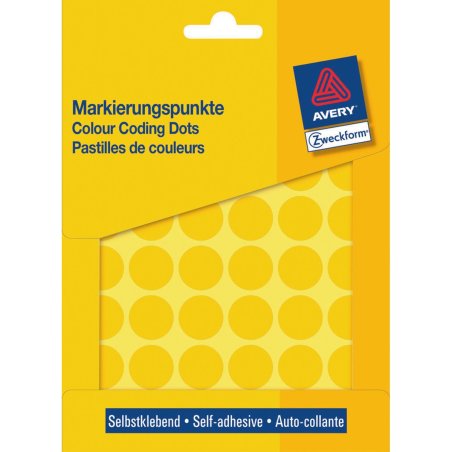 Avery Colour Coding Dots, Yellow