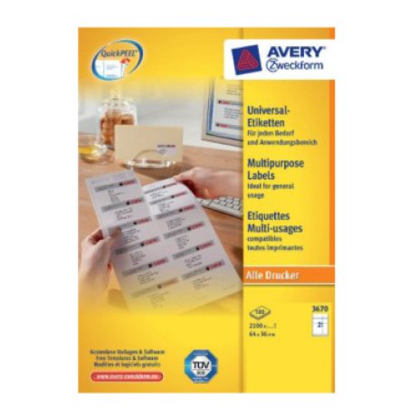 Avery 3670 printer label White