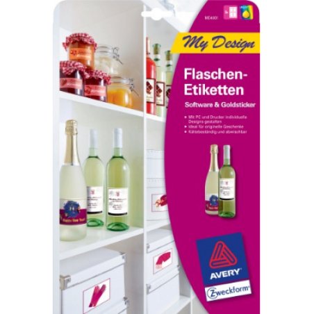 AVERY Zweckform My Design Etiquette de bouteilles, jet encre
