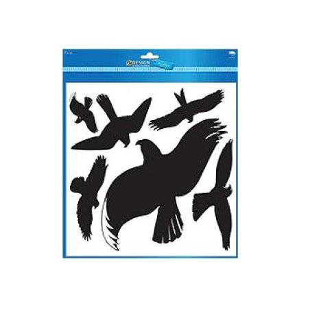 ZDesign HOME Étiquette d'oiseau pour fenêtre, noir