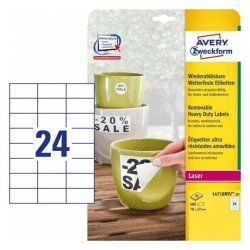 Avery L4718REV-20 printer label White Self-adhesive printer label