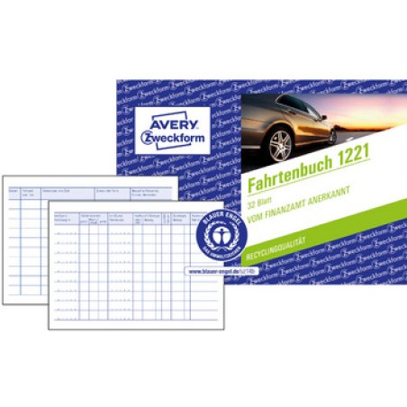 AVERY Zweckform Formularbuch "Fahrtenbuch", A6 quer